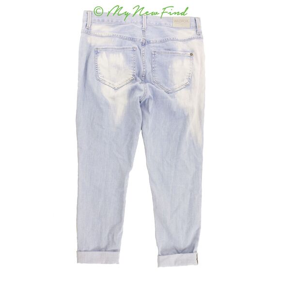 Wildfox Marissa Boyfriend Jeans 26 Bleach Blue Distressed Denim  NEW B36 - Picture 5 of 5